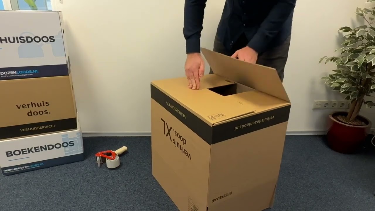 Vouwinstructie Verhuisdoos XL #Verhuisdozenloods.nl