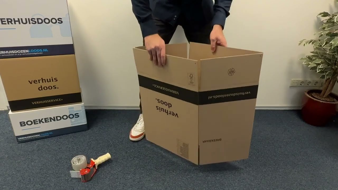 Vouwinstructie Verhuisdoos - Dubbelwandig #Verhuisdozenloods.nl