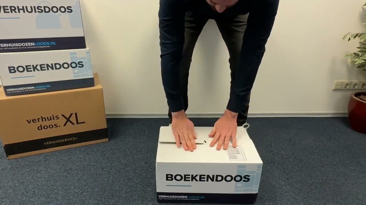 Vouwinstructie Boekendoos #Verhuisdozenloods.nl