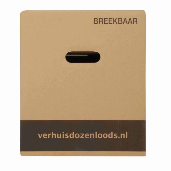 tapedoos zijkant zijaanzicht stevige dubbelwandige verhuisdoos handvatten