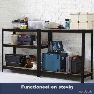 stellingkast verdeeld over 2 lagen