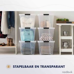 opbergboxen gestapeld in kast