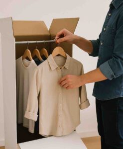 kleding verhuizen in garderobedoos