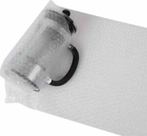 glas inpakken met noppenfolie